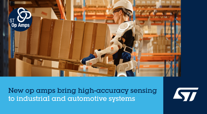 意法半導體高精度TSZ151運算放大器具有極低的失調(diào)電壓和溫度漂移，信號調(diào)理和電流測量電路的準確度和穩(wěn)定性。